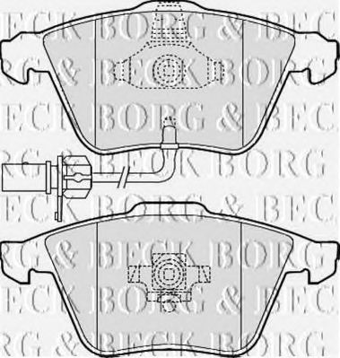 BORG & BECK bbp2013 -  Комплект тормозных колодок, дисковый тормоз